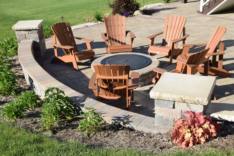 Paver patio and firepit
